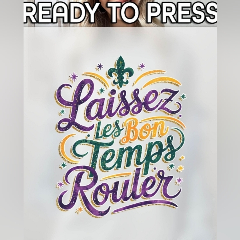 Heat Press Mardi Gras Design